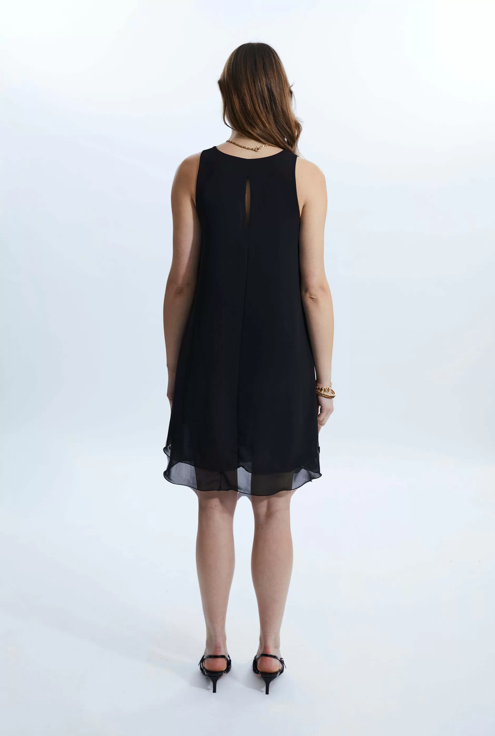 Sleeveless Wave Hem Dress Black^James Lakeland Store