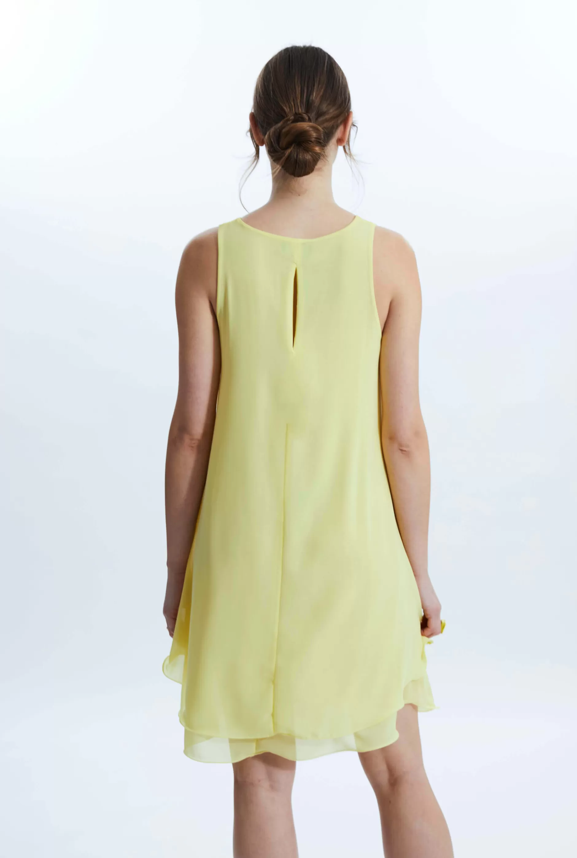 Sleeveless Wave Hem Dress Yellow^James Lakeland Cheap
