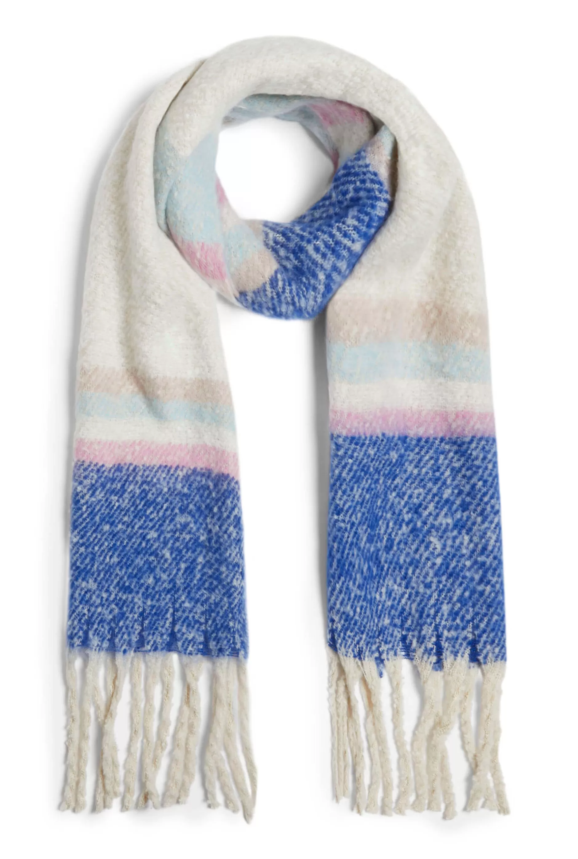 Stripe Blanket Scarf Blue^James Lakeland Hot