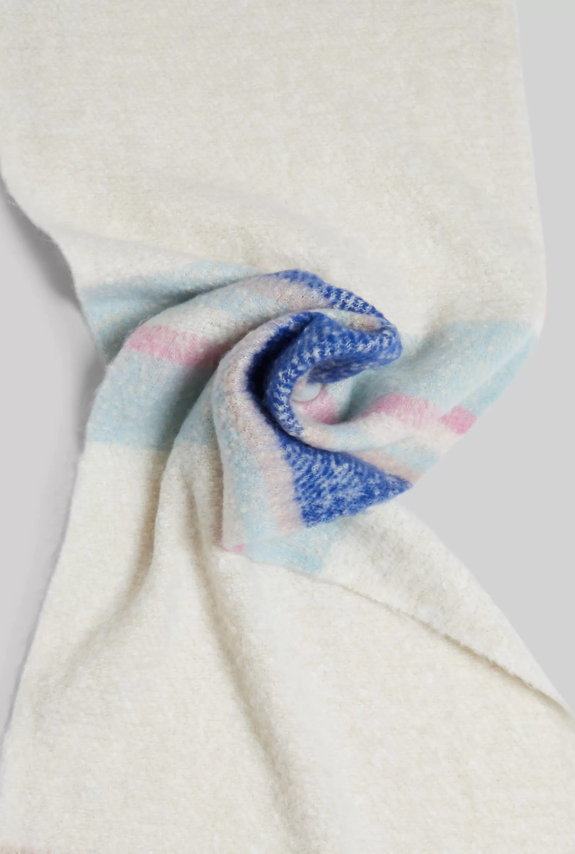 Stripe Blanket Scarf Blue^James Lakeland Hot