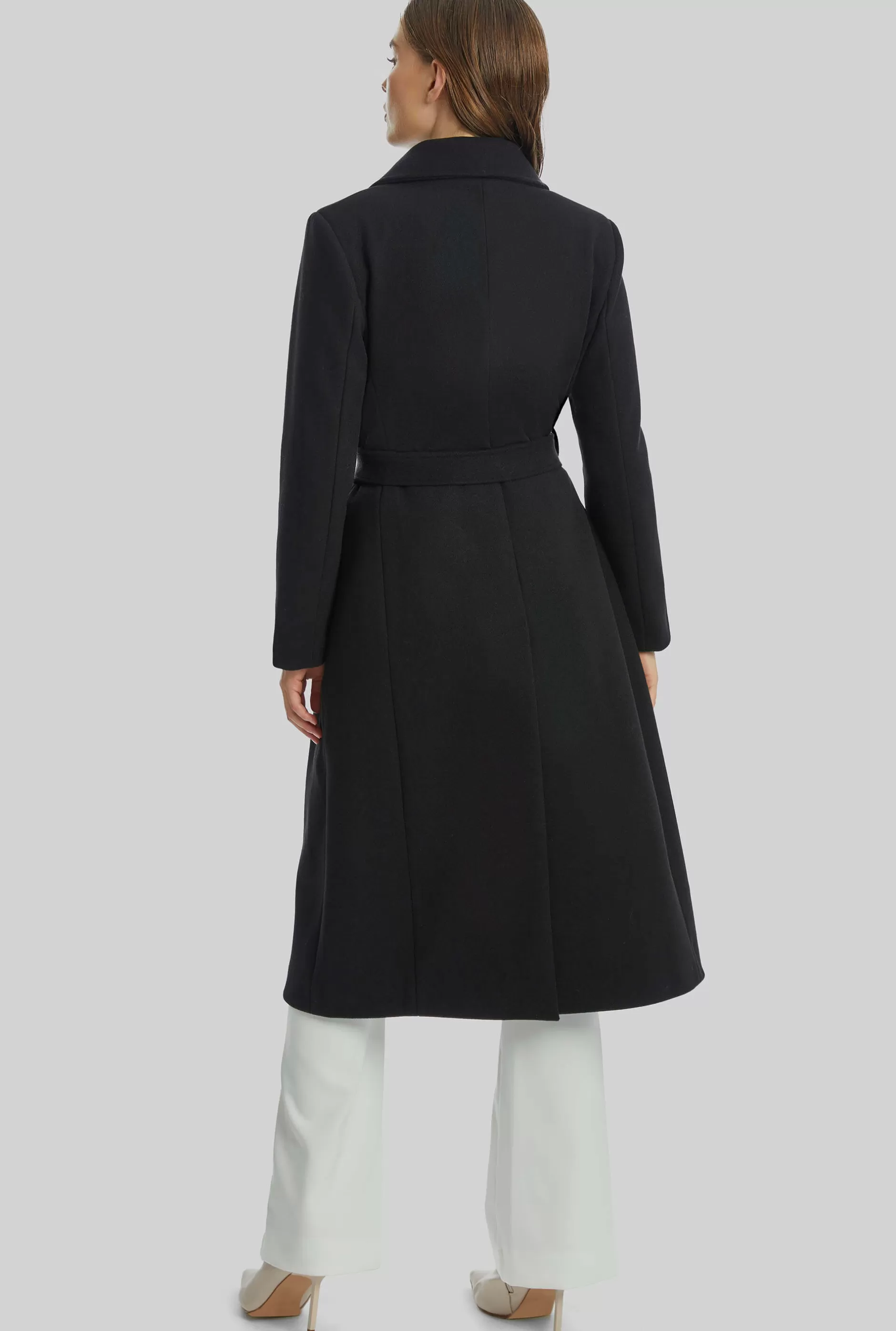 Three Buttons Belted Coat In Black^James Lakeland Shop