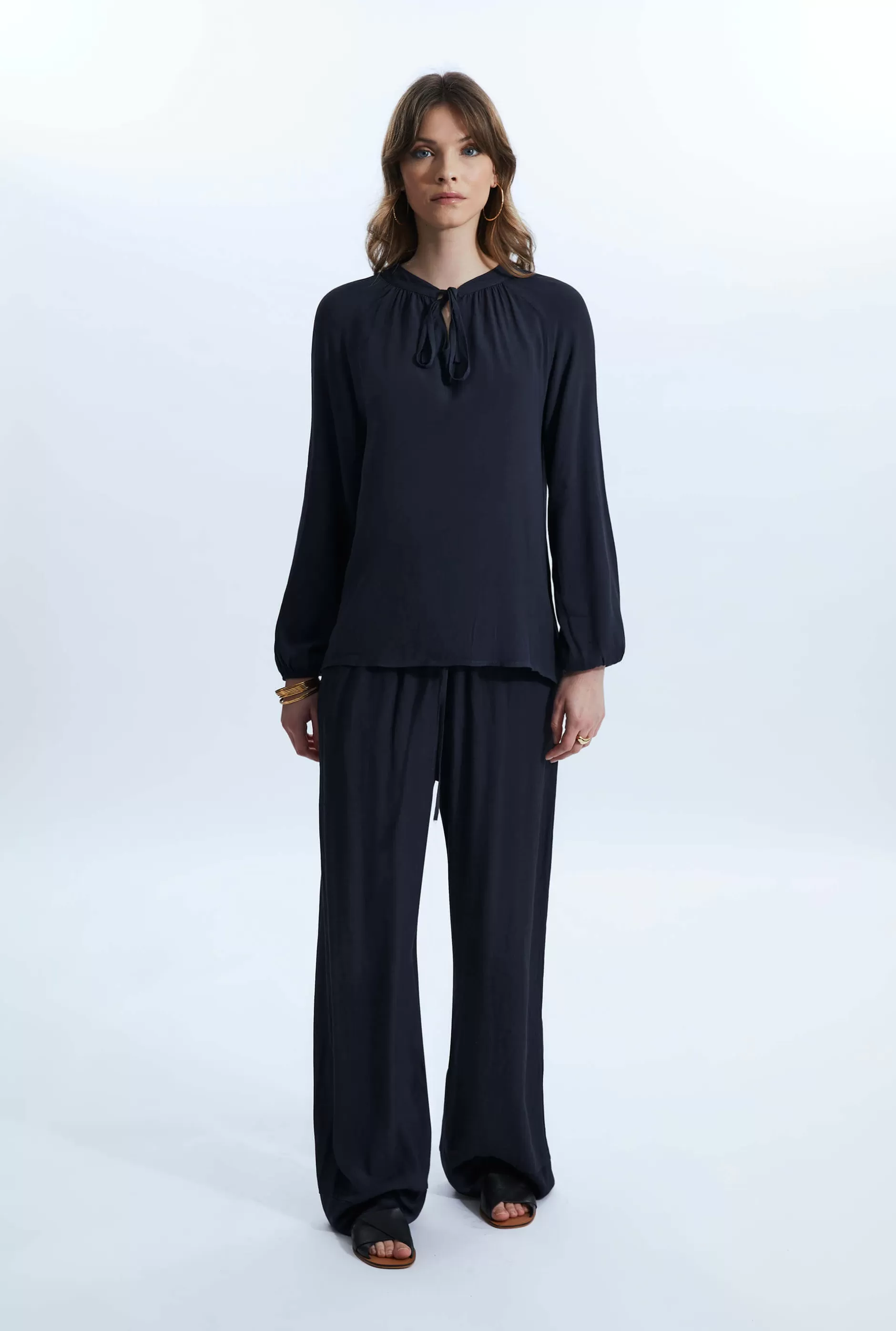 Tie Up Neck Blouse^James Lakeland Clearance