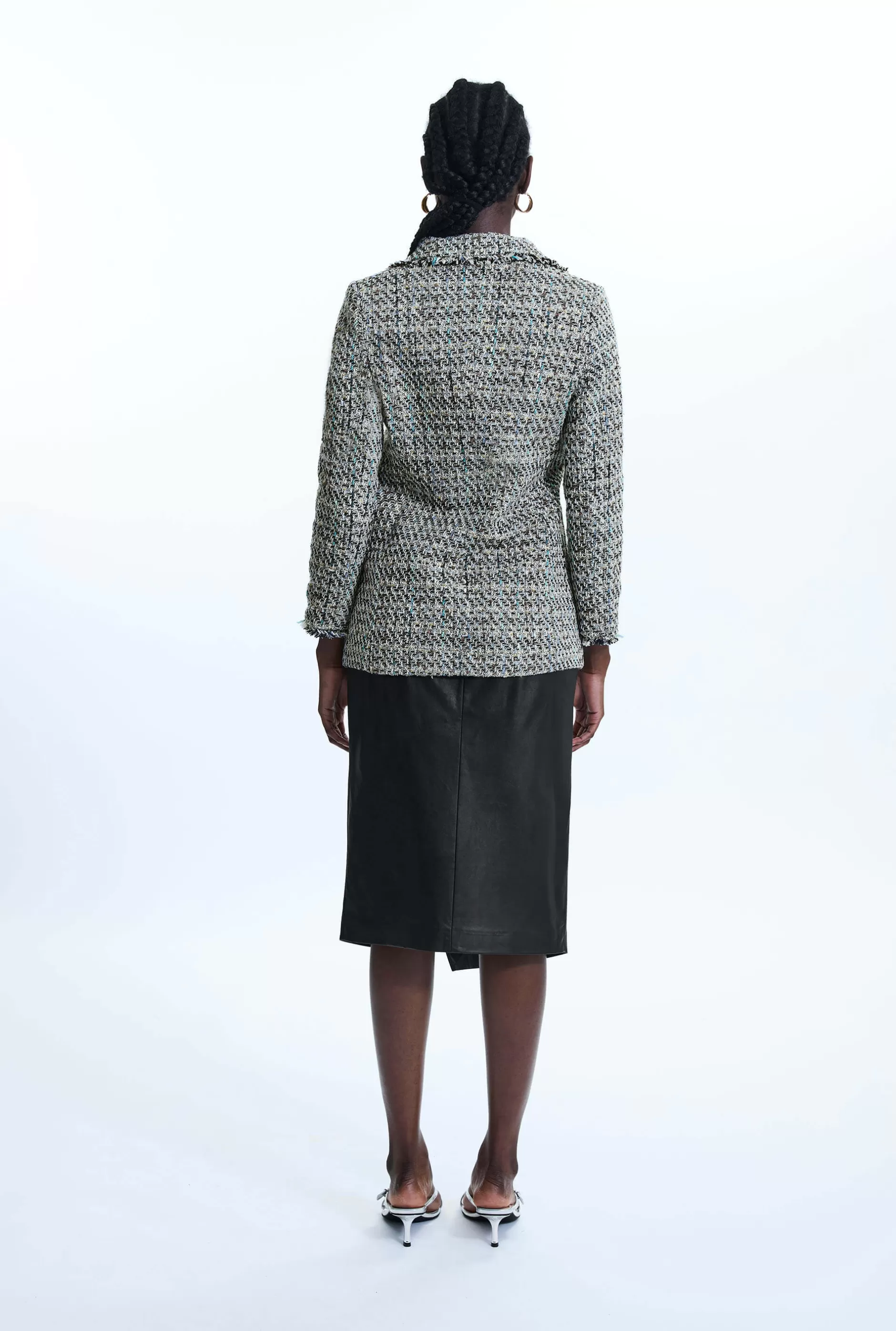 Tweed Detail Blazer Black^James Lakeland Fashion