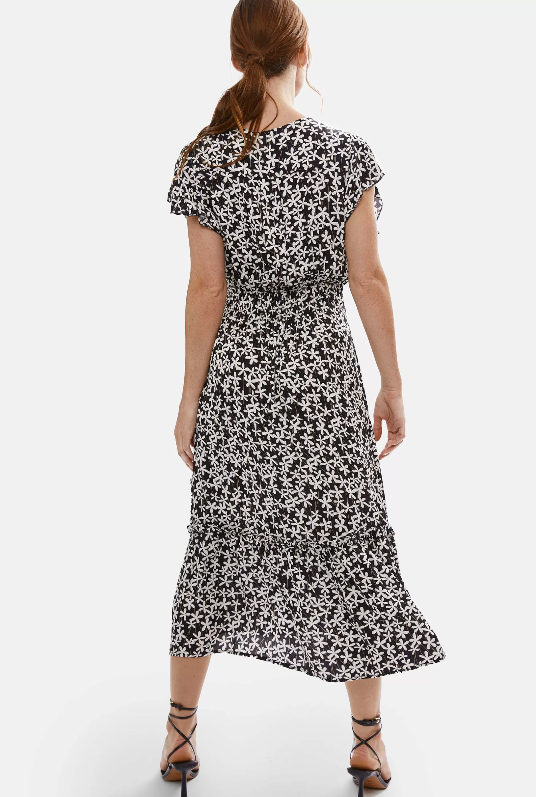 V-neck Ruffle Sleeve Midi Dress^James Lakeland Best