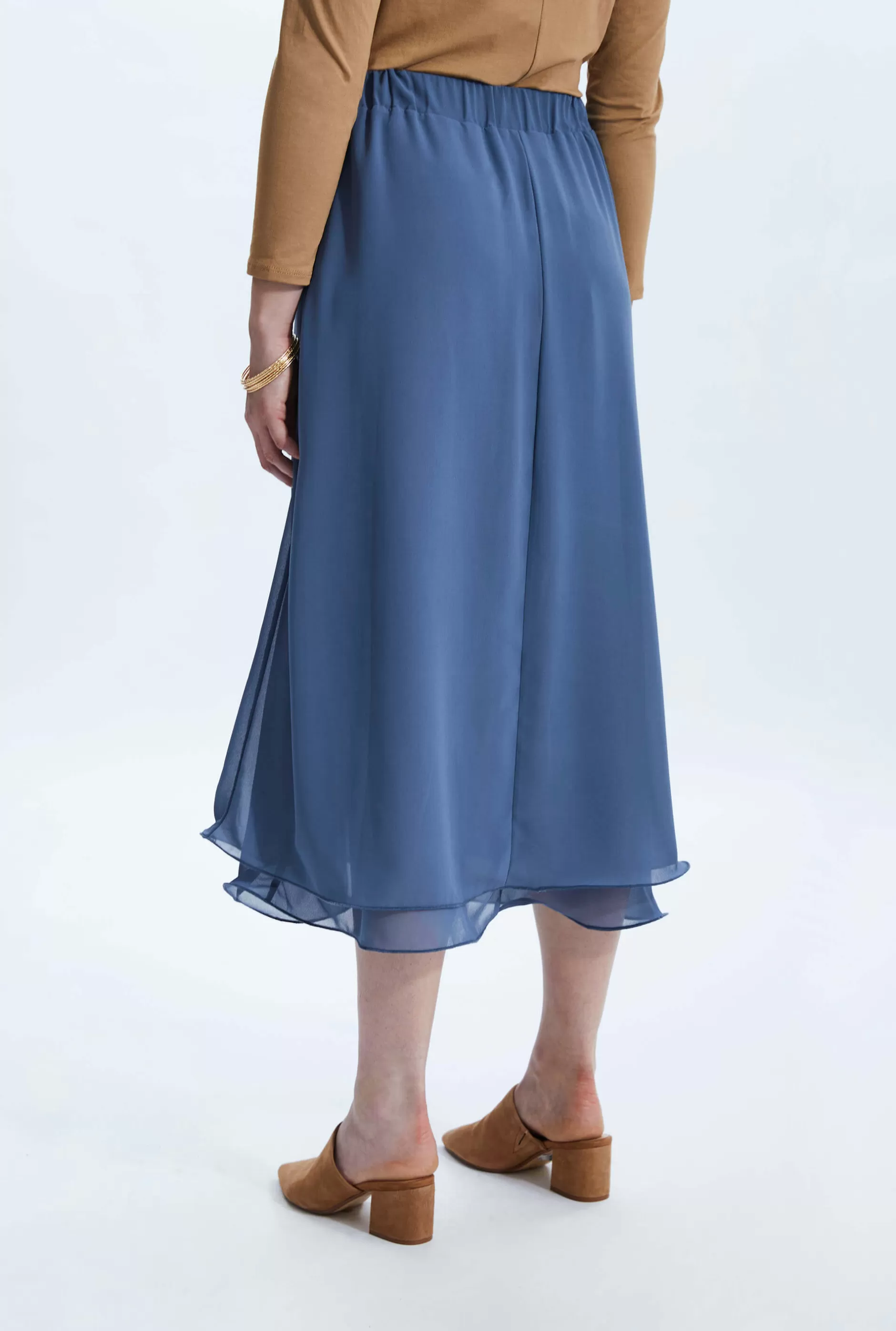 Wave Hem Tiered Skirt Denim^James Lakeland Store