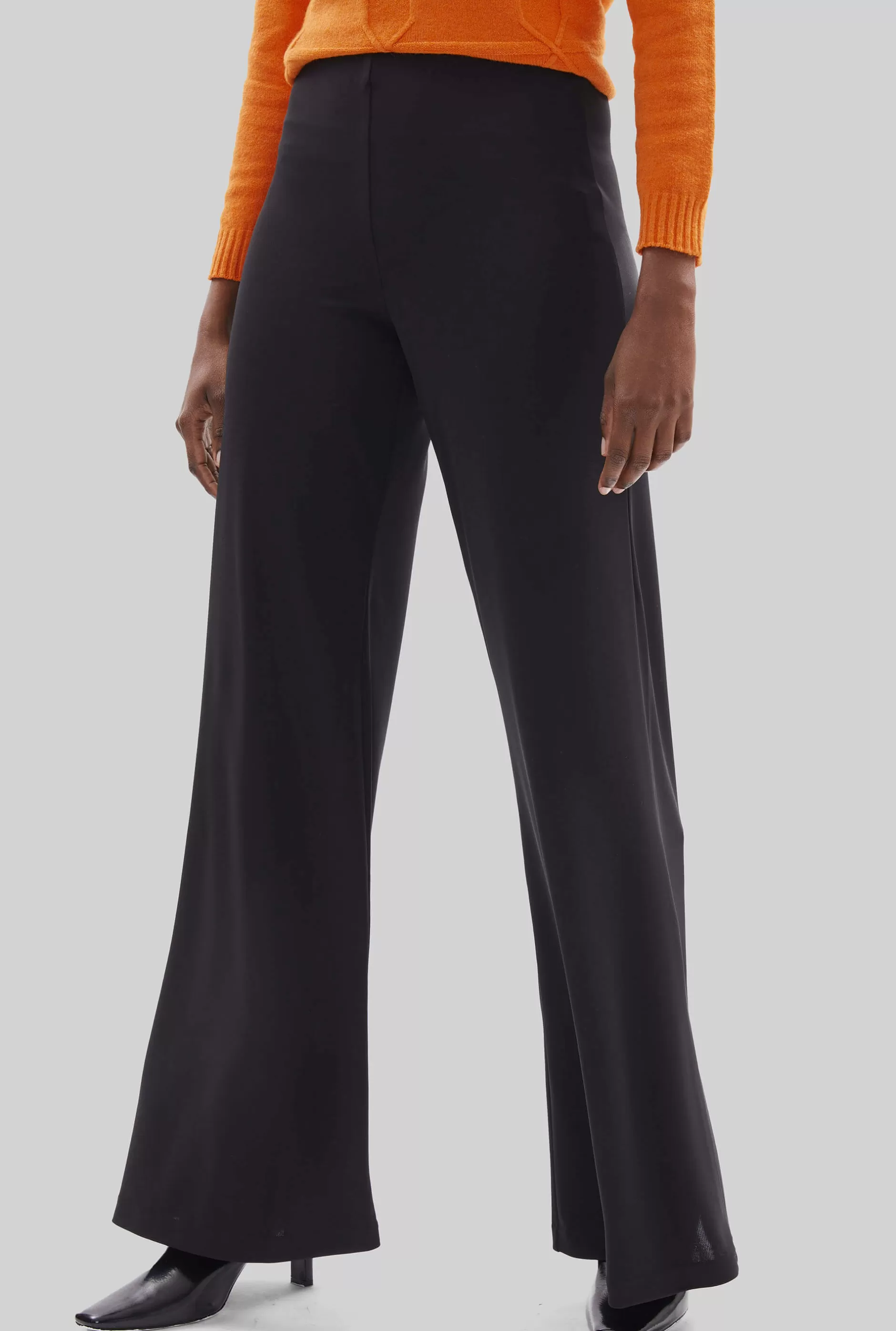 Wide Leg Palazzo Trousers Black^James Lakeland New