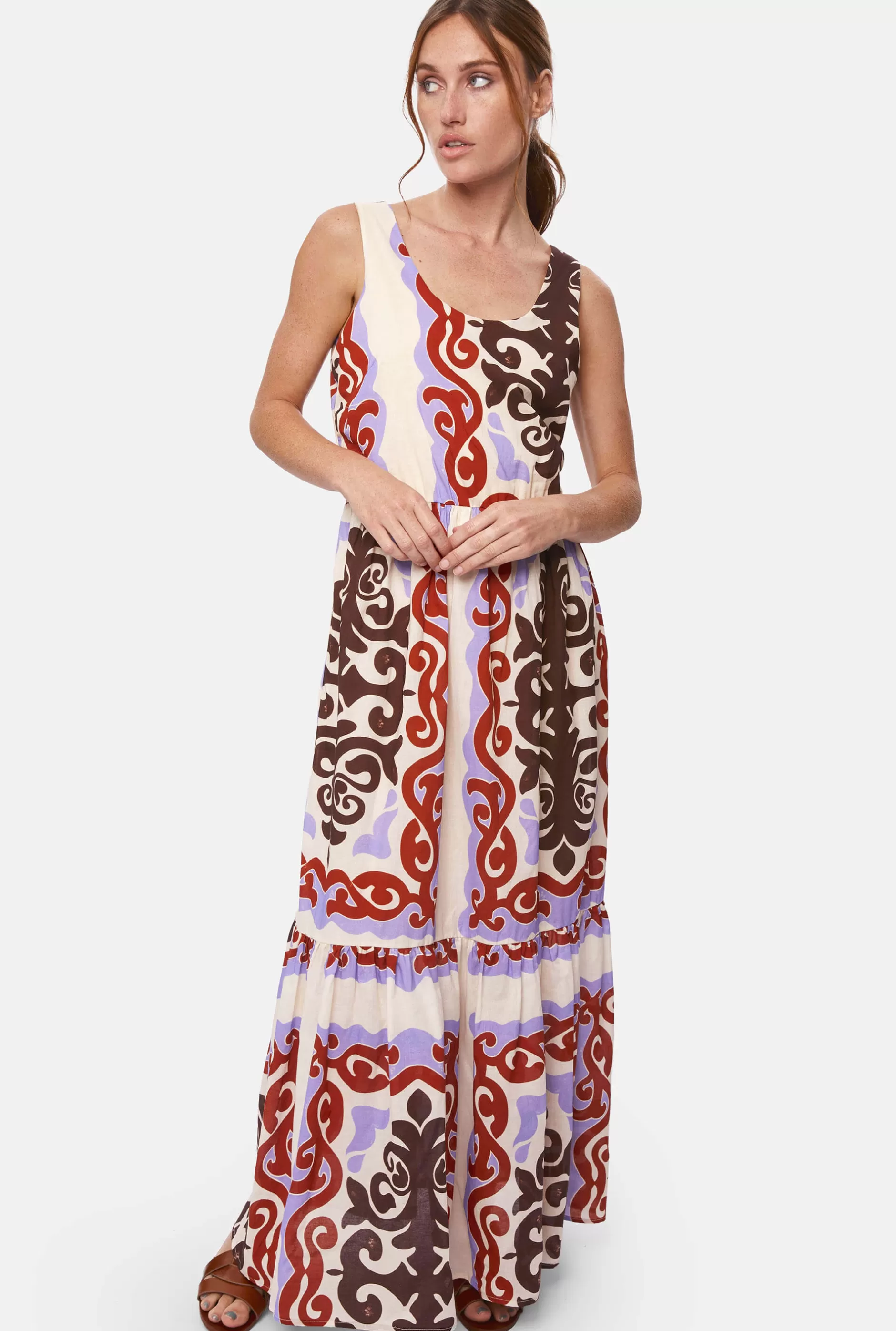 Wide Neckline Strappy Midi Dress^James Lakeland Cheap